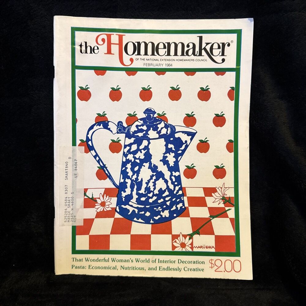 The Homemaker Magazine Vintage February 1984 Interior Decoration Pasta Creative